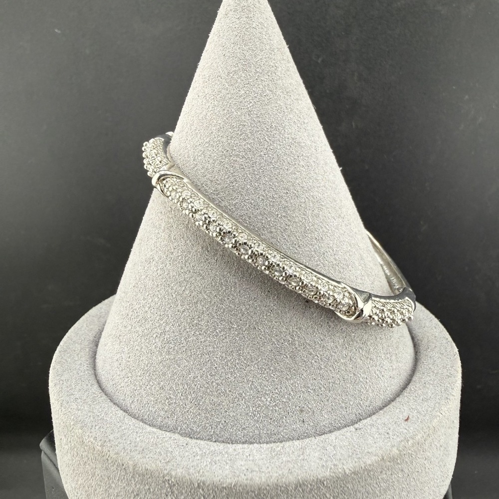 Vintage Avon Bracelet Silver Tone Rhinestone 6"
